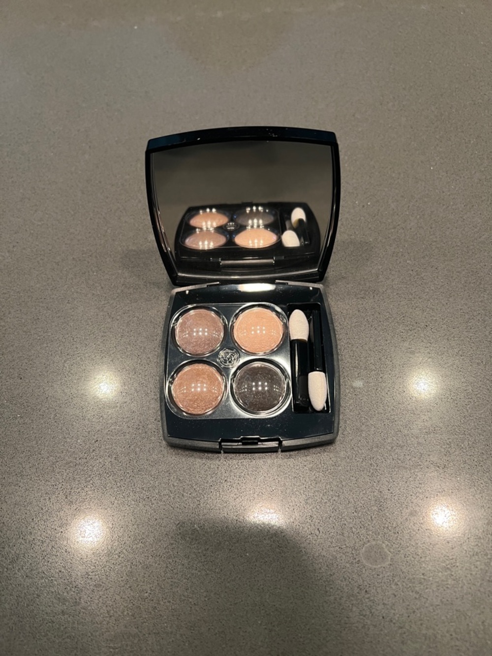 CHANEL Quad Eyeshadow Palette — Shimmering Brown & Taupe